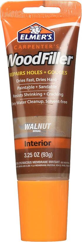 E859 Products 313035133125 Carpenters Wood Filler 3.25-ounce Tube Walnut