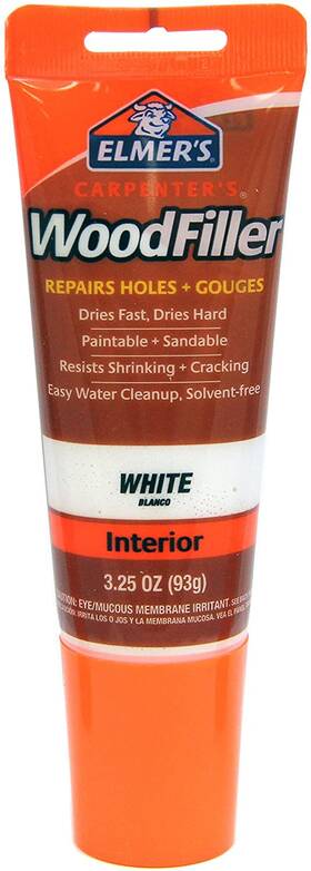 E855 Products 445021731732 Carpenters Wood Filler 3.25-ounce Tube White