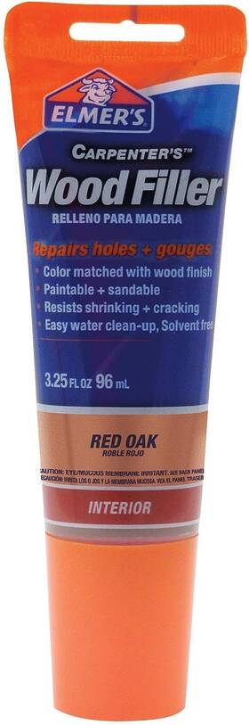 E860 Products 445040446495 Carpenters Wood Filler 3.25-ounce Tube Red Oak