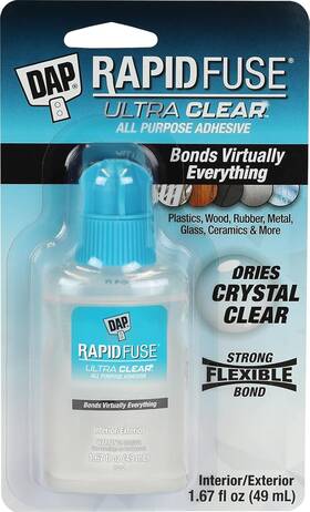 7079800180 Products Rapidfuse Ultra Clear All Purpose Adhesive 1.67 Oz