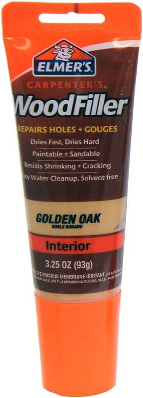 E861 Products 726084090088 Carpenters Wood Filler 3.25-ounce Tube Golden Oak
