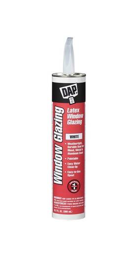 12108 Products Inc. 12049 12 Pack 10.1 Oz. Latex Window Glazing White