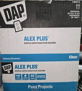 18072 Products Inc. Case Of 30 Dap Alex Plus 10.1 Oz Clear Acrylic Latex Caulk Silicone