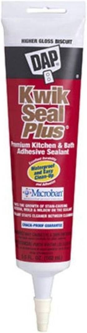 18539 Products Inc 313054665638 Kwik Seal Plus Kitchen And Bath All-purpose Adhesive Caulk Bisque 5.5-
