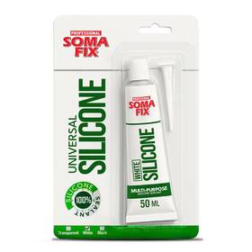 Professional Soma Fix 697433520674 White Silicone Caulk - Easy Squeeze Caulking Tube Sealant For Wood