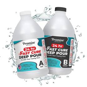 Pfcdpe1gk Promise Epoxy Fast Cure Deep Pour Resin 1 Gallon - Crystal Clear Water And Uv Resistant 24