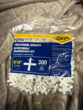 Qep 010306011341 4 Packs 3/16 5 Mm Traditional Spacers 300 Pack X Bags 1200 Pieces