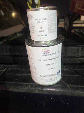 3181 Questmark New Water-based Epoxy Coating Red 1 Gal Gallon Kit