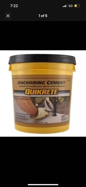 124520 Quikrete 20 Lb. Gray Anchoring Cement - Rapid Setting Bolts Handrail