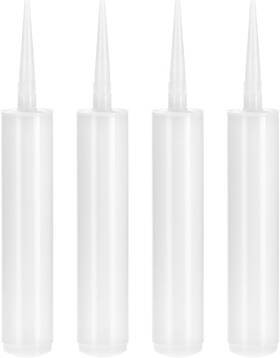 Dg34051 Qwork Empty Caulking Sealant Tubes - 11 Oz Capacity Each 4 Pack Reusable Plasti
