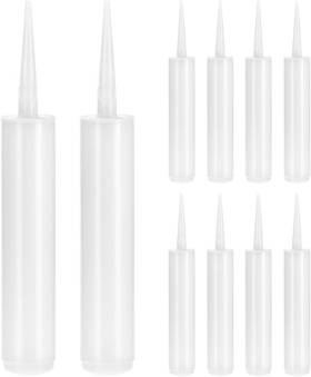 Dg34053 Qwork Empty Caulking Sealant Tubes - 11 Oz Capacity Each 10 Pack Reusable Plast
