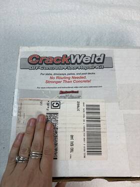 Radonseal 728028188226 Crackweld Concrete Floor Repair Kit 2-pack Hairline Crack Made Easy