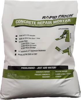 129460 Rapid Patch Concrete Repair Mortar - And Sidewalks Driveways 20 Pound 6484