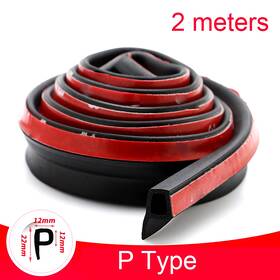 C38466 Rapidroo-shop Seametal P Z D Shape Type 2 4 8 Meters Car Door Seal Strip Epdm Rubber Noise Ins