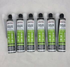 Rapidset 727096220005 Lot Of 6 Rapid Set 9.5 Fl. Oz. Ultra-fast Anchoring Adhesive In Gray