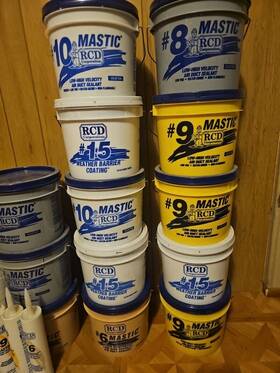 Rcd 760496160014 Lot #6 9 15 8 10 Mastic Fiber Reinforced Water Based Air Duct Sealant Gallon