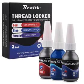 Tl-3p10ml Realth Red Purple And Blue Lock Tight Threadlocker 10ml-3pack Low Medium