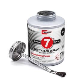 Rectorseal 021449174329 17432 No. 7 Pipe Thread Sealant 1 Pint Brush Top Can Black