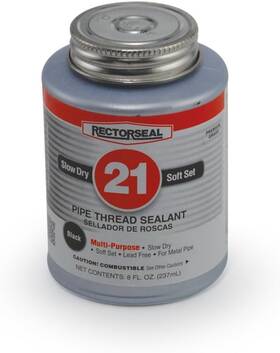 28651 Rectorseal 726084705012 1/2 Pint Brush Top No.21 Black Jack Pipe Thread Sealant