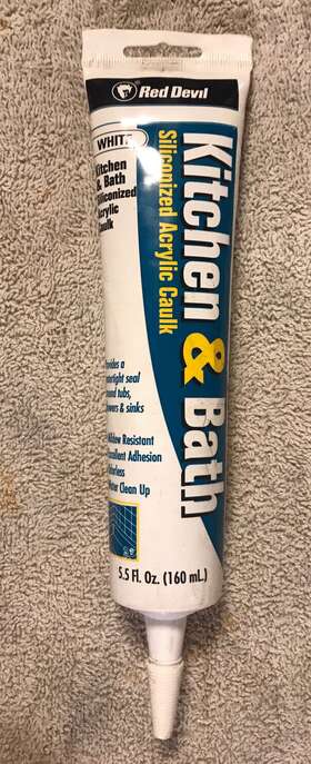 Red Devil 075339004050 0405 Duraguard Kitchen And Bath Siliconized Acrylic Caulk 5.5 Oz White