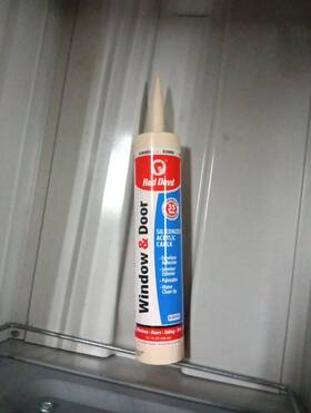 1040 Red Devil 075339012642 Window And Door Siliconized Acrylic Caulk 10.1 Oz Almond