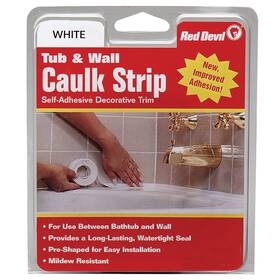 Red Devil 075339015025 0150 Medium Tub And Wall Caulk Strip 7/8 Inch X 11ft White Red Devil 075339015025 0150 Medium Tub And Wall Caulk Strip 7/8 Inch X 11ft White