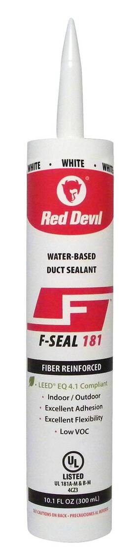 0846dw24 Red Devil 0846dw Fseal 181 Fiber Reinforced Water Based Duct Sealant 10.1 Oz White 24 Pack