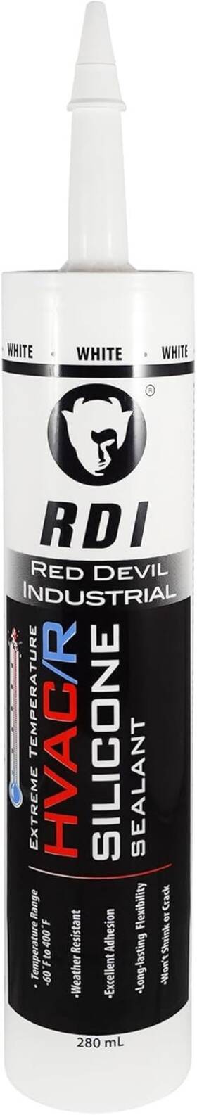 0896 Red Devil Extreme Temperature Hvac/r Silicone Sealant 280 Ml White