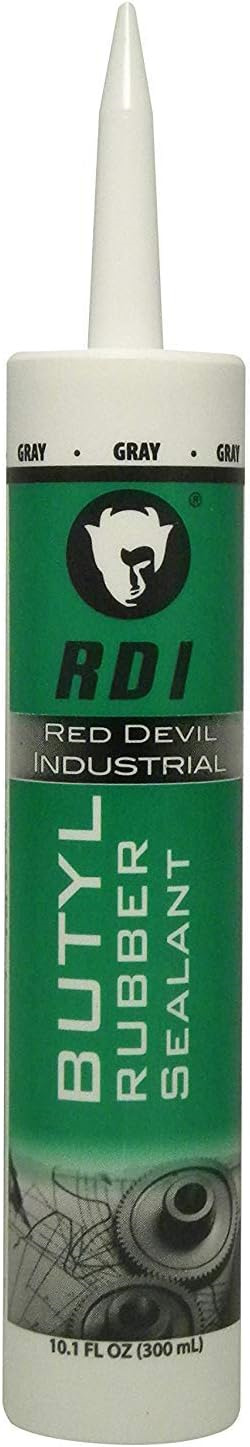 0697gi12 Red Devil 689855096644 Rd Pro Butyl Rubber Sealant Gray 10.1 Oz. 12 Pack