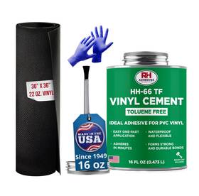 Rh Adhesives 850055057104 Vinyl Patch Kit Xl With 30-inch By 36-inch Reinforced Flexible Pvc 16 Oz. Ca