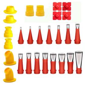 Rc0052 Richeri 27 Pcs Universal Integrated Rubber Nozzle Tool Kit Reusable Sealing Caulking