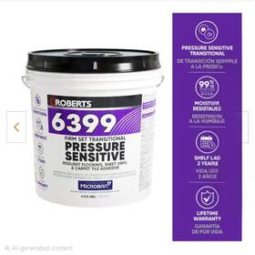 6399 Roberts Pressure Sensitive Adhesive Firm Set Transitional 4.5 Gal