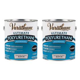 200231 Rust Oleum Varathane Water-based Crystal-clear Ultimate Gallon Pack Of 2 Satin