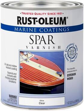 207008 Rust-oleum Marine Spar Varnish Quart Gloss Clear