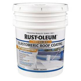 301992 Rust-oleum Elastomeric Roof Coating 4.75 Gal White Waterproof Acrylic Sealant Durable