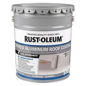 301997 Rust-oleum 5 Gal Asphaltic Fibered Aluminum Commercial Grade Roof Coating Gray