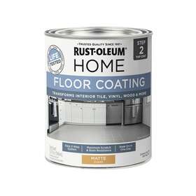 358871 Rust-oleum Home Matte Clear Water-based Floor Coating Step2 1 Quart Pack Of 6