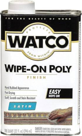 68141 Rust-oleum Quart Satin Watco Wipe-on Polyurethane Finish