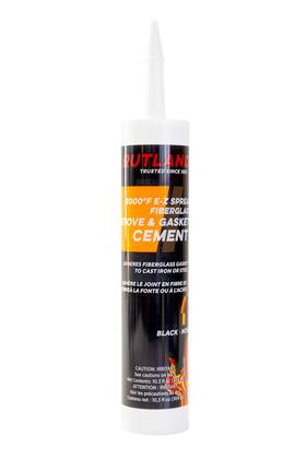 Rutland Products 022624005780 E-z Spread Fiberglass Stove Gasket 10.3 Fl Oz Cartridge Black