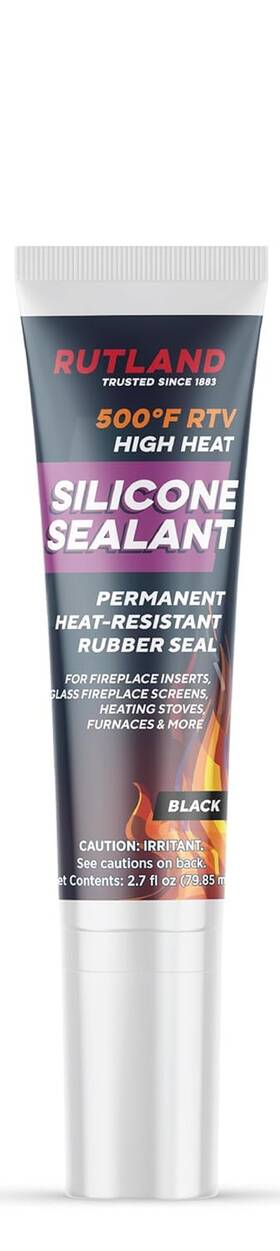 Rutland Products 313095350364 500 F Rtv High Heat Silicone Temperature Sealant Black 2.7 Oz Tu