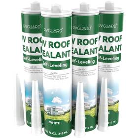 Rgrrs-4 Rvguard Rv Roof Sealant 4 Pack - Self-leveling Flexible Caulk For Repair