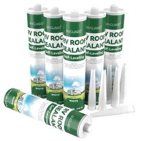 Rgrrs-6 Rvguard Rv Roof Sealant Self-leveling Flexible Caulk For Camper Trailer - 6 Pack