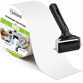 Rprst-1n Rvingpro Rv Roof Tape With Roller 4 Inch X 50 Feet For Repair White
