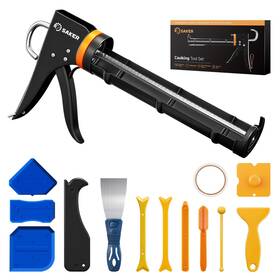 106879 Saker Caulk Gun Kit Manual Caulking With 11-in-1 Tool Black