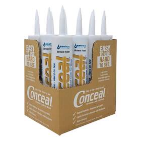 Sashco 031525946603 Conceal Textured Wood Caulking Pack Of 12 10.5 Ounce Tubes Redwood