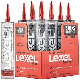 13010 Sashco 785971407613 10.5oz Sealants Clear Lexel Adhesive Caulk 10.5-ounce