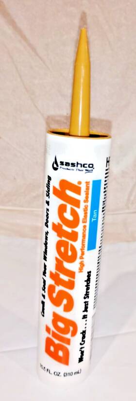 A6bprj81b Sashco Big Stretch High Performance Elastic Sealant Tan 10.5 Fl Oz Caulk