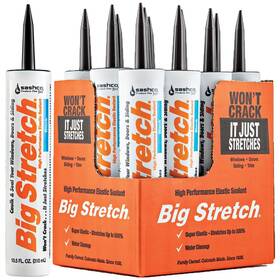 Big-p-b-12 Sashco Pack Of 12 Black Big Stretch Acrylic Latex High Performance
