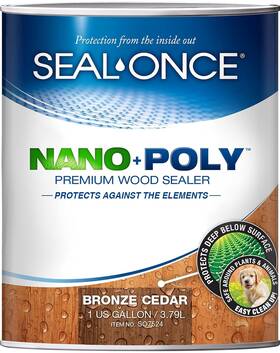 S07507 Seal-once Nano Poly Penetrating Wood Sealer With 1 Gallon Bronze Cedar