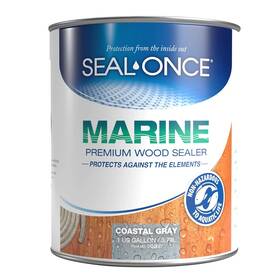 So7627 Seal-once Marine Wood Sealer Coastal Gray Gallon - Waterproofs Docks And Decks